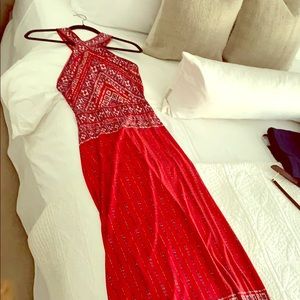 BCBGMaxazria Red maxi Dress- worn once